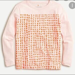 Crewcuts girls tiny hearts long sleeve T- shirt top size 12-14